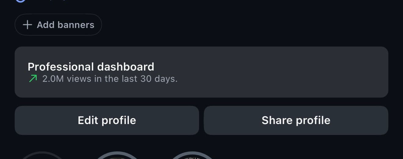 Professional dashboard showing 2.0M views in the last 30 days