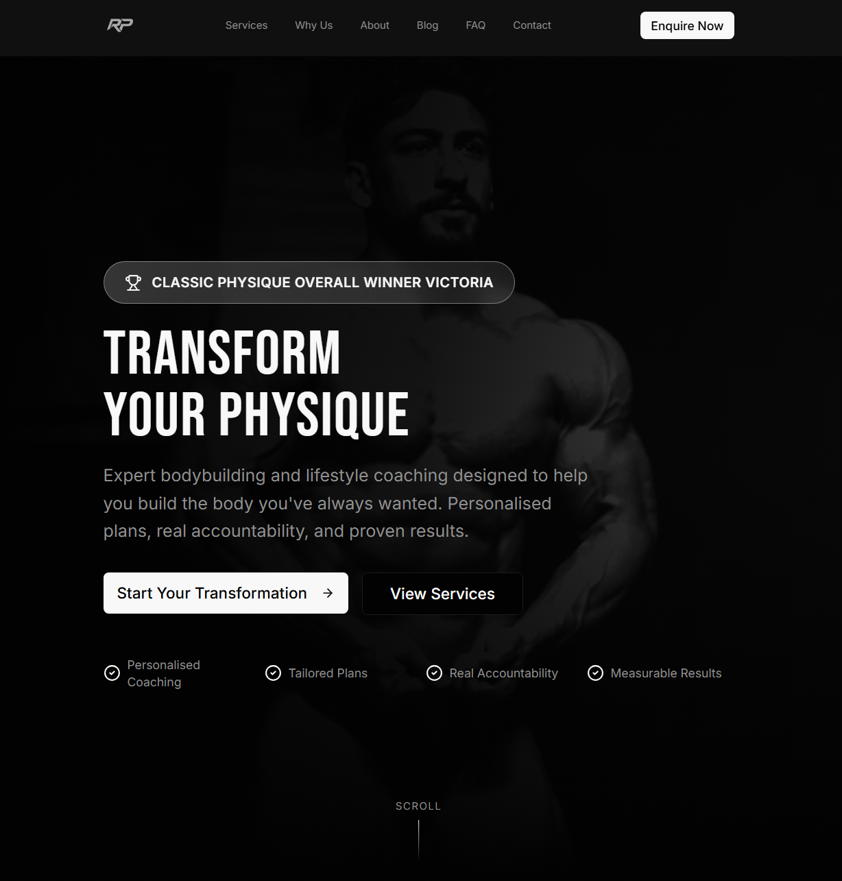 Reborn Physiques website screenshot